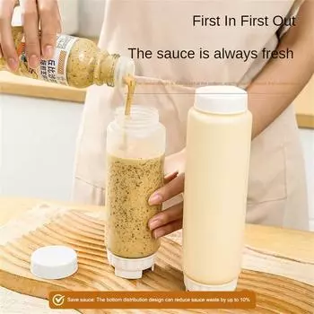 Бутылка для заправки салата Инновационный удобный дизайн с двумя головками Эффективная дозировка соуса Инновационная перевернутая бутылка