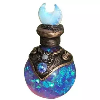 Бутылка для зелья, очаровательный хрустальный зелье, устойчивый к атмосферным воздействиям, искусственный декор из смолы для дома розовый