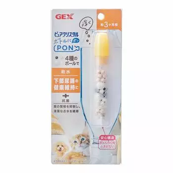 Бутылка GEX Pure Crystal с мягкой водой PON Для поддержания здоровья нижних мочевыводящих путей Содержит антибактериальные керамические шарики для мягкой воды Для