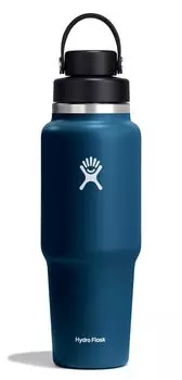 Бутылка из нержавеющей стали с гибкой крышкой Chug, дорожная бутылка с крышкой Chug, 32 унции, 946 мл, индиго, японская термо/холодная бутылка для воды (неподдельный