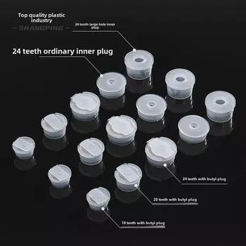 Бутылка из полиэтиленового материала с фольгированной пробкой для тонера, эссенции, чистой воды, лосьона в размерах 18-20-24 24-tooth standard plug
