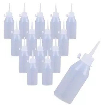 Бутылка-капельница AllBright Бутылка-капельница Бутылка-капельница Бутылка для клея Бутылка-капельница Контейнер для жидкости Краска для рукоделия Художественный клей Набор из 15 штук 100 мл