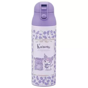 Бутылка-кружка Skater 500 мл Термо/холодная бутылка для воды из нержавеющей стали Kuromi Flower Wreath Sanrio SDPC5-A