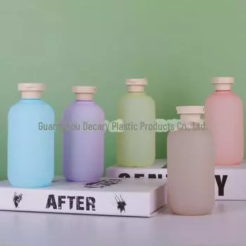 Бутылка-лосьон с откидной крышкой объемом 300 мл для лосьона для тела, шампуня, геля для душа и косметики - плюшевый материал Spot PE 300ml розовый