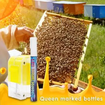 Бутылка маркера для пчеловода с маркерами для королевы пчеловодства (белый) ?