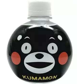 Бутылка минеральной воды Mock Kumamon сферической формы x 24 бутылки с изображением персонажа чёрный