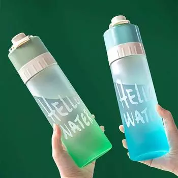 Бутылка-распылитель большой емкости для пищевых продуктов, студенческая охлаждающая портативная чашка для воды для занятий спортом на открытом воздухе, принадлежности для фитнеса