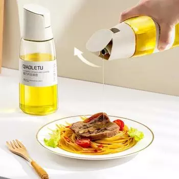 Бутылка-распылитель для масла 450 мл, стеклянный дозатор для масла для готовки, антипригарное масло, кухонный контейнер для масла, автоматическое открывание и закрывание масленки