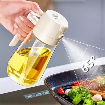 Бутылка-распылитель для масла большой емкости Бутылка-распылитель для растительного масла 2-в-1 Гладкие кухонные принадлежности Большая емкость для масла Кухонная кастрюля для масла