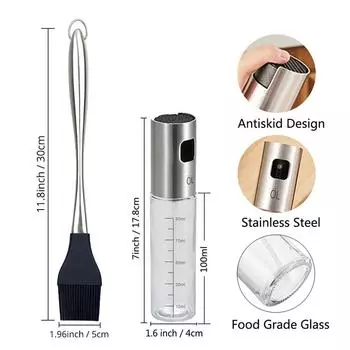 Бутылка-распылитель для оливкового масла, высококачественный стеклянный распылитель-распылитель для барбекю, гриля, кухни, приготовления пищи, салатов, выпечки хлеба, жарки