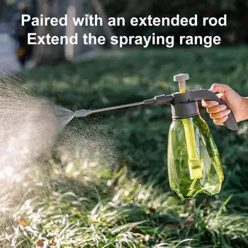 Бутылка-распылитель для воды объемом 1,5 л, лейка с регулируемым насадкой, ручное давление зелёный