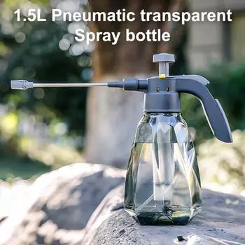 Бутылка-распылитель для воды объемом 1,5 л, лейка с регулируемым соплом, ручная зелёный