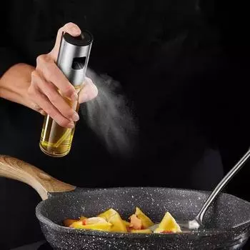 Бутылка-распылитель масла на 100 мл. Пищевой распылитель оливок. Экологически чистый стеклянный распылитель растительного масла. Эргономичный дизайн. Инструмент контроля масла для фритюрницы. Салат-барбекю.