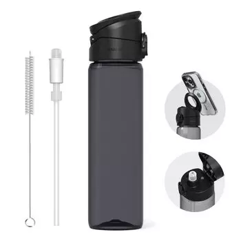 Бутылка RHINOSHIELD AquaStand Magnetic Bottle 800ml Tritan Bottle с трубочкой Бутылка для воды с ручкой MagSafe Спортивная бутылка Штатив с регулируемым углом наклона