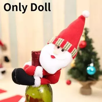 Бутылка Рождественский Чехол Санта Клаус Снеговик Эльф Кукла Платье для Бутылки Реквизит Santa Claus