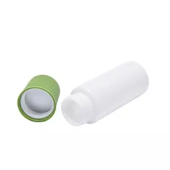 Бутылка с белой лекарственной жидкостью емкостью 30 мл с синим губчатым аппликатором 30ml синий