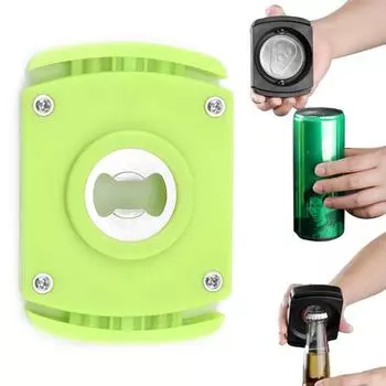 Бутылка с гладкими краями и открывалка для банок для снятия стресса Портативная универсальная открывалка для газированного пива из нержавеющей стали чёрный