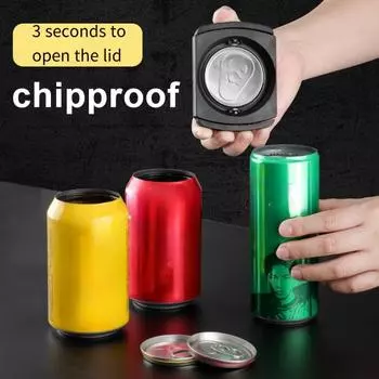 Бутылка с гладкими краями и открывалка для банок для снятия стресса Портативная универсальная открывалка для газированного пива из нержавеющей стали