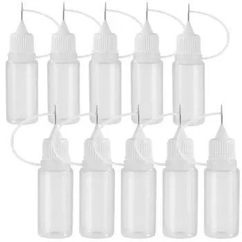 Бутылка с иглой ULTNICE, аппликатор для клея, самодельный охлаждающий инструмент с иглой-капельницей, бутылка 10 мл, упаковка из 10 шт.
