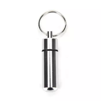 Бутылка с лекарством, брелок для ключей, контейнер, водонепроницаемый держатель, алюминиевая коробка для таблеток,