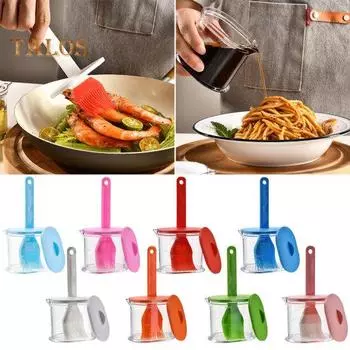 Бутылка с маслом для барбекю, носик для хранения приправ, антипригарный многоразовый контейнер для масляной щетки с длинной ручкой, инструмент для выпечки белый
