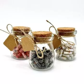 Бутылка с надписью Love Pill, капсула с сообщением, прозрачная банка, памятный подарок на День святого Валентина белый