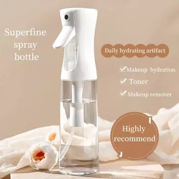 Бутылка с непрерывным распылением высокого давления, бутылка с тончайшим распылением для лица, тоник для макияжа, розлив воды, парикмахерская бутылка с распылителем 200ml прозрачный