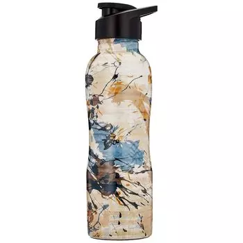 Бутылка с принтом «Минакари» из меди и поильником, 950 мл, белая