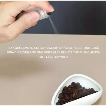 Бутылка-спрей для кофейных зерен Портативная кофемолка Аксессуары Порошок Anti Fly Статическое электричество Инструменты бариста Дозирующие стаканчики Лотки чёрный