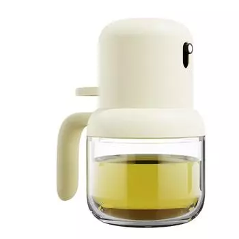Бутылка-спрей для масла 180 мл, эргономичная ручка, герметичный пластиковый стеклянный пылезащитный распылитель для оливкового масла бежевый