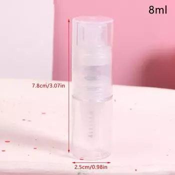 Бутылка-спрей для сухого порошка, многоразовый распылитель, дозатор детской присыпки, съемный, для путешествий, пластиковый распылитель для макияжа и косметики 8ml прозрачный
