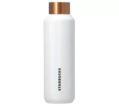 Бутылка Starbucks STARBUCKS из нержавеющей стали Pearl White 591 мл, стакан для кофе Starbucks Christmas 2024 White Gift Bottle для воды