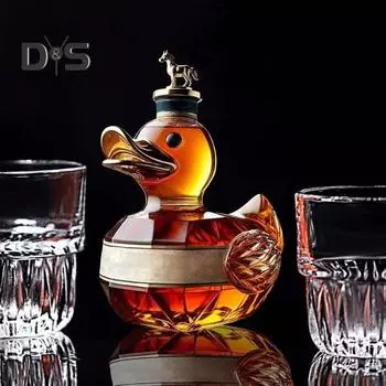 Бутылка виски «Утка» с гравировкой, бокалы для виски для мужчин, забавные бокалы для вина, бокалы для дегустации виски, подарок для любителей виски и друзей E