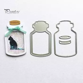 Бутылка желаний, металлические штампы, сделай сам, скрапбук, бумажные карты, альбом, трафарет для тиснения