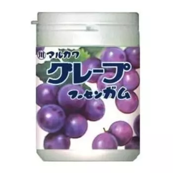 Бутылка жевательной резинки Marukawa Grape Marble Gum 130 г. Характеристика Тип бутылки из старомодной виноградной мраморной жевательной резинки. Характеристика B Характеристика Тип бутылки из старомодной виноградной мраморной жевательной резинки г 1