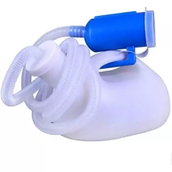 Бутылки для мочи на 2000 мл для мужчин, защищенная от разливов система писсуара для мужчин, контейнер для сбора мочи, мужской писсуар с длинной трубкой 51 дюйм с крышкой белый