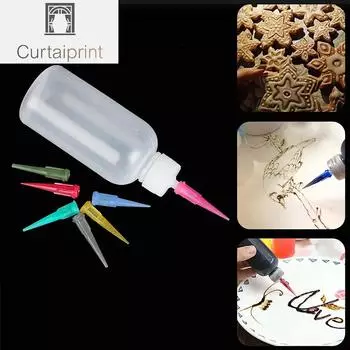 Бутылки для рисования кремом, джемом и 7 насадками, декор для торта, выпечка, кондитерские изделия, 50 мл, инструменты для рисования кондитерских изделий, кухонные аксессуары