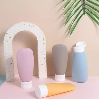 Бутылки с откидной крышкой Бутылка с выдавливанием через шланг Дозирование пустых бутылок Косметический контейнер жёлтый