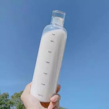 Бутылки со шкалой времени Многоразовые пластиковые бутылки Бутылки для сока Бутылки для воды с отметками времени Портативные бутылки большой емкости для путешествий