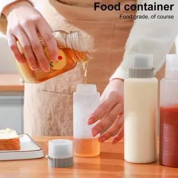 Бутылки-сжиматели Yousheng для приправ, герметичные бутылки с завинчивающейся крышкой, кухонные бутылки-сжиматели для соусов, кетчупа, заправки серый