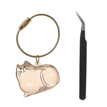 Бутылочка для хранения кошачьей шерсти для сбора шерсти кошек и собак, прозрачный брелок-сувенир из шерсти питомца с пинцетом, подарок на память о питомце F