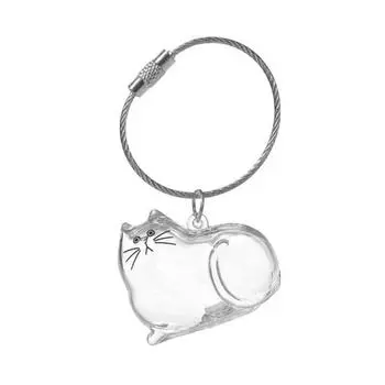 Бутылочка для хранения кошачьей шерсти Прозрачный брелок-сувенир из шерсти питомца для коллекционирования кошачьей и собачьей шерсти Мемориальная урна для питомца для любителей кошек A
