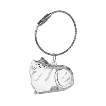 Бутылочка для хранения кошачьей шерсти Прозрачный брелок-сувенир из шерсти питомца для коллекционирования кошачьей и собачьей шерсти Мемориальная урна для питомца для любителей кошек E