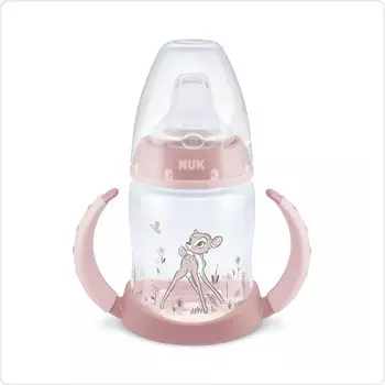Бутылочка для обучения NUK Bambi 150 мл для детей от 6 месяцев с температурной шкалой из пластика FDNK10743071B,