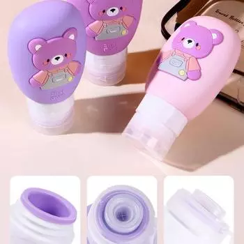 Бутылочка для рук, лосьона, шампуня, кондиционера, для хранения косметики, милая мультяшная бутылочка для порционирования, дорожная бутылочка. One Size фиолетовый