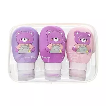 Бутылочка для рук, лосьона, шампуня, кондиционера, для хранения косметики, милая мультяшная бутылочка для порционирования, дорожная бутылочка. One Size фиолетовый