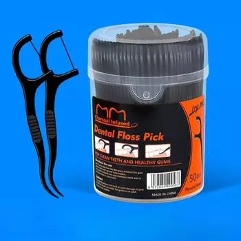 Бутылочка, содержащая 50 одноразовых зубочисток с тонкой резьбой 1 bottle 50 sticks