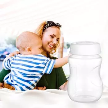 Бутылочки для грудного молока с герметичной крышкой, с широким горлышком, без бисфенола-А, 180 мл/6,1 унций. Сбор грудного молока. 3 PCS белый
