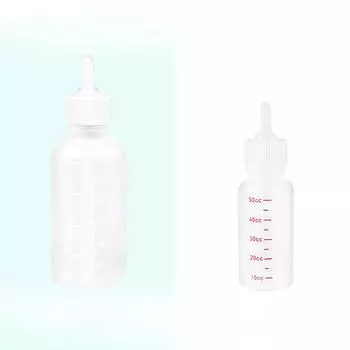 Бутылочки для кормления новорожденных маленьких животных с щеточкой для чистки, бутылочка для кормления домашних животных + щеточка для чистки, инструмент для кормления домашних животных 50