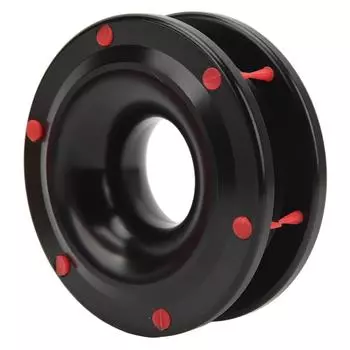 Буксировочная лебедка, рывковое кольцо для эвакуации, 22000 фунтов, алюминиевый сплав, прочный трос, удерживающий шкив для внедорожника, квадроцикла, багажника, внедорожной буксировки чёрный